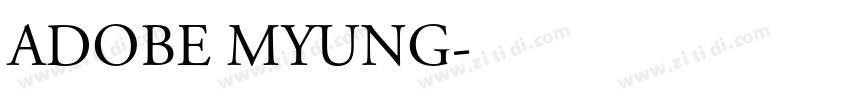 ADOBE MYUNG字体转换